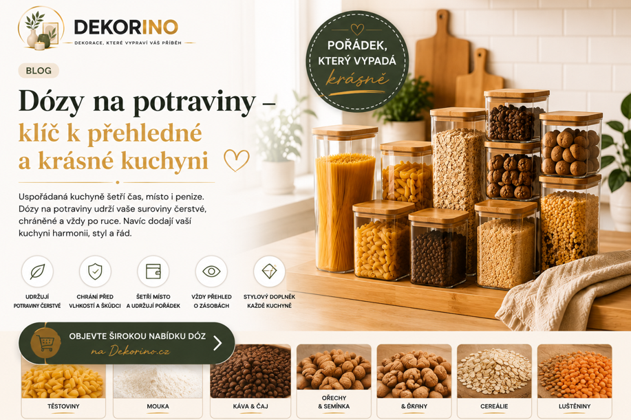 Dózy na potraviny – klíč k přehledné a organizované kuchyni
