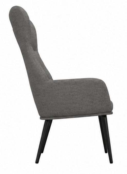 relaxační křeslo, odpočinkové, dřevo/kov/textil, 96x68x79 cm, nohy černé/světle šedá, KR20260055