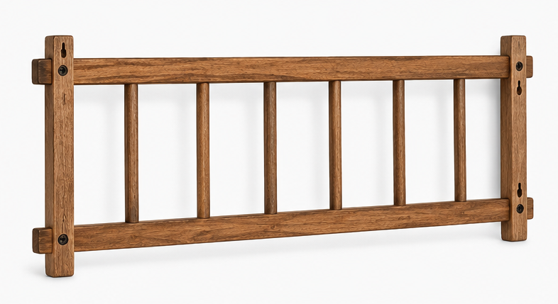 věšák, nástěnný, otočné háčky, dřevo, 27x80 cm, vlašský ořech, TK20260014
