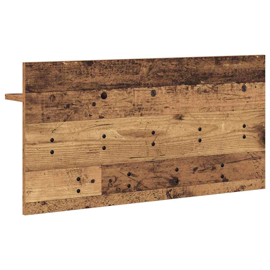 věšák, nástěnný, 1 prkno, háčky, kompozitní dřevo, 40x80x12 cm, staré dřevo, TK20260018