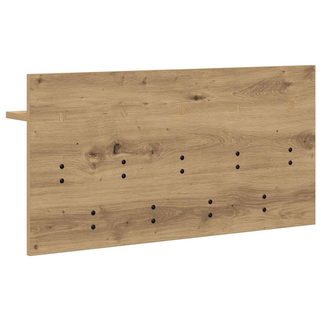 věšák, nástěnný, 1 prkno, háčky, kompozitní dřevo, 40x80x12 cm, dub artisan, TK20260018