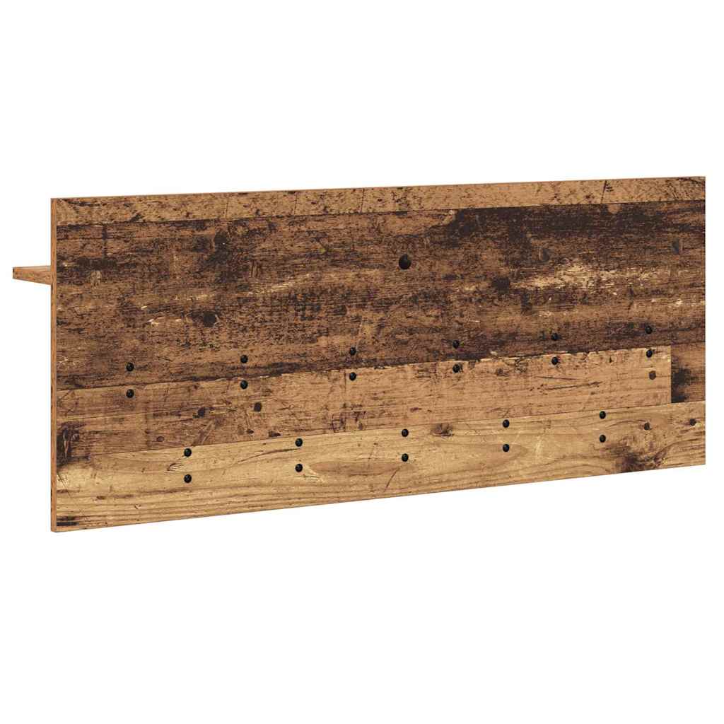 věšák, nástěnný, 1 prkno, háčky, kompozitní dřevo, 40x100x12 cm, staré dřevo, TK20260019