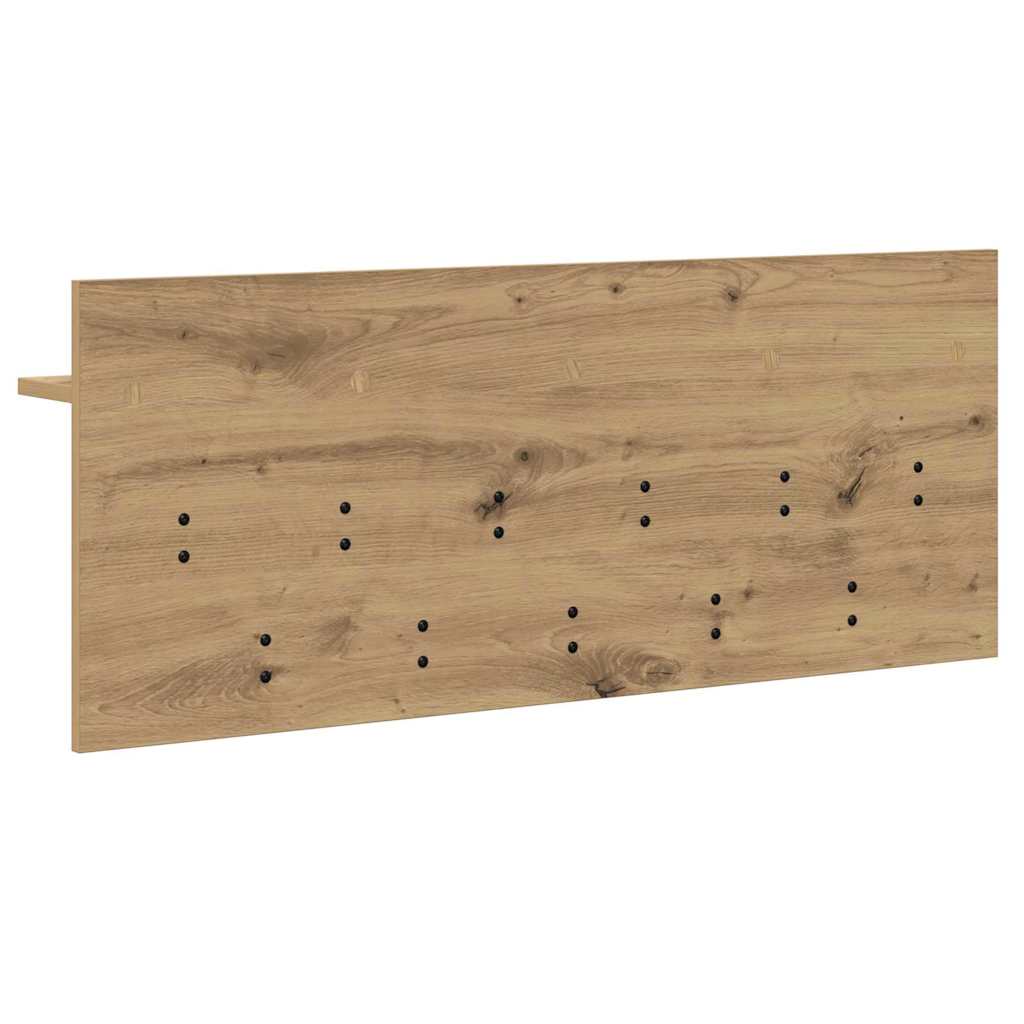 věšák, nástěnný, 1 prkno, háčky, kompozitní dřevo, 40x100x12 cm, dub artisan, TK20260019