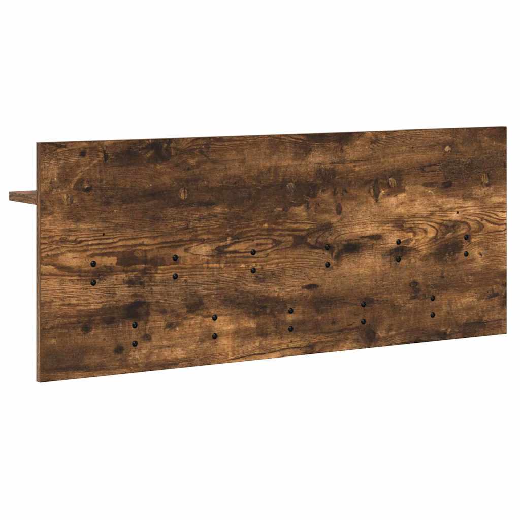 věšák, nástěnný, 1 prkno, háčky, kompozitní dřevo, 40x100x12 cm, kouřový dub, TK20260019