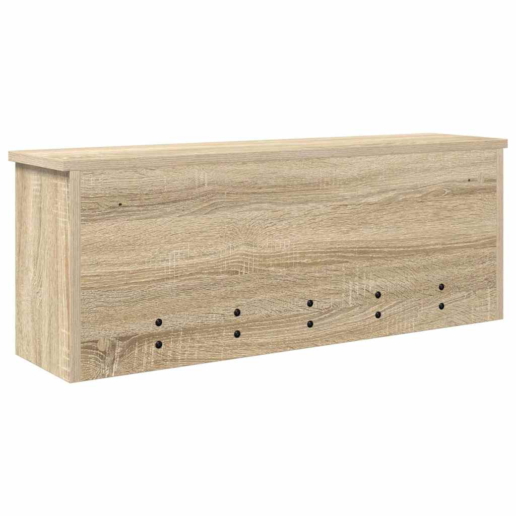 věšák, nástěnný, s dvířky, háčky, kompozitní dřevo, 30x80x20 cm, beton šedá, TK20260024