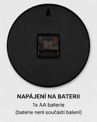 nástěnné hodiny, kulaté, akryl, 20x20 cm, vzor fotbal, HN20260017