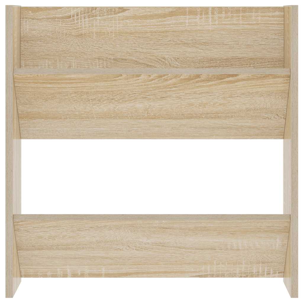 botník, závěsný, 2 patra, kompozitní dřevo, 60x60x18 cm, dub sonoma, BB20260030