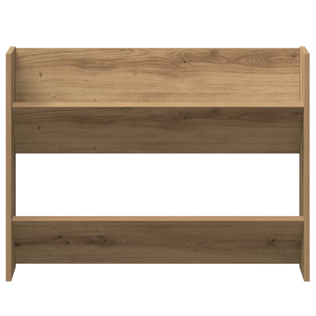 botník, závěsný, 2 patra, kompozitní dřevo, 60x80x18 cm, dub artisan, BB20260032
