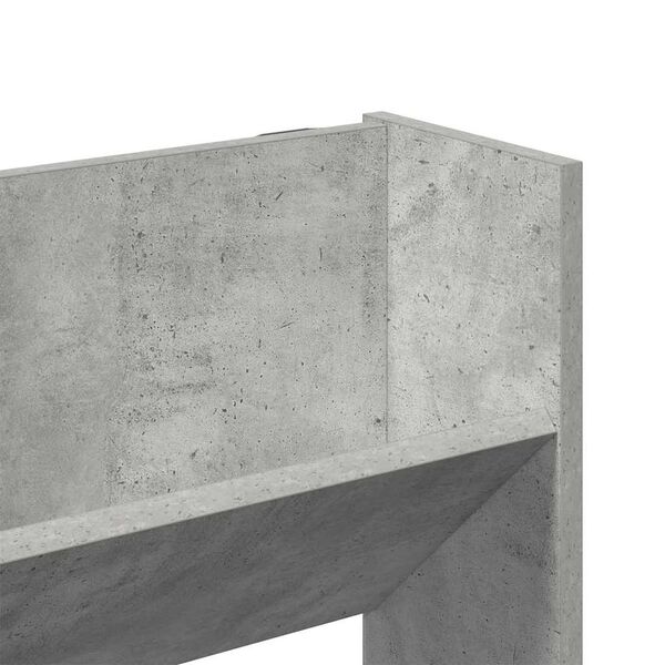 botník, závěsný, 3 patra, kompozitní dřevo, 90x80x18 cm, beton šedá, BB20260033