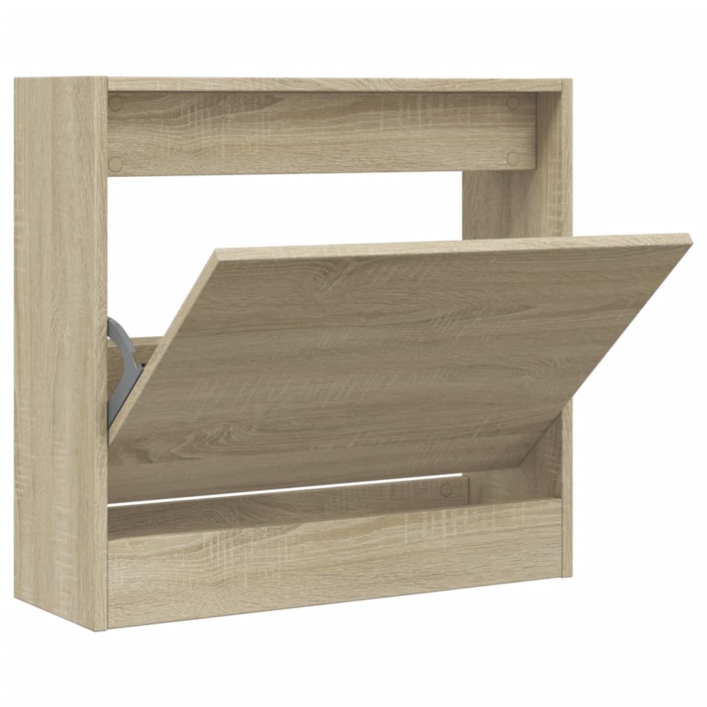 botník, výklopný, kompozitní dřevo, 57x60x21 cm, dub sonoma, BB20260034