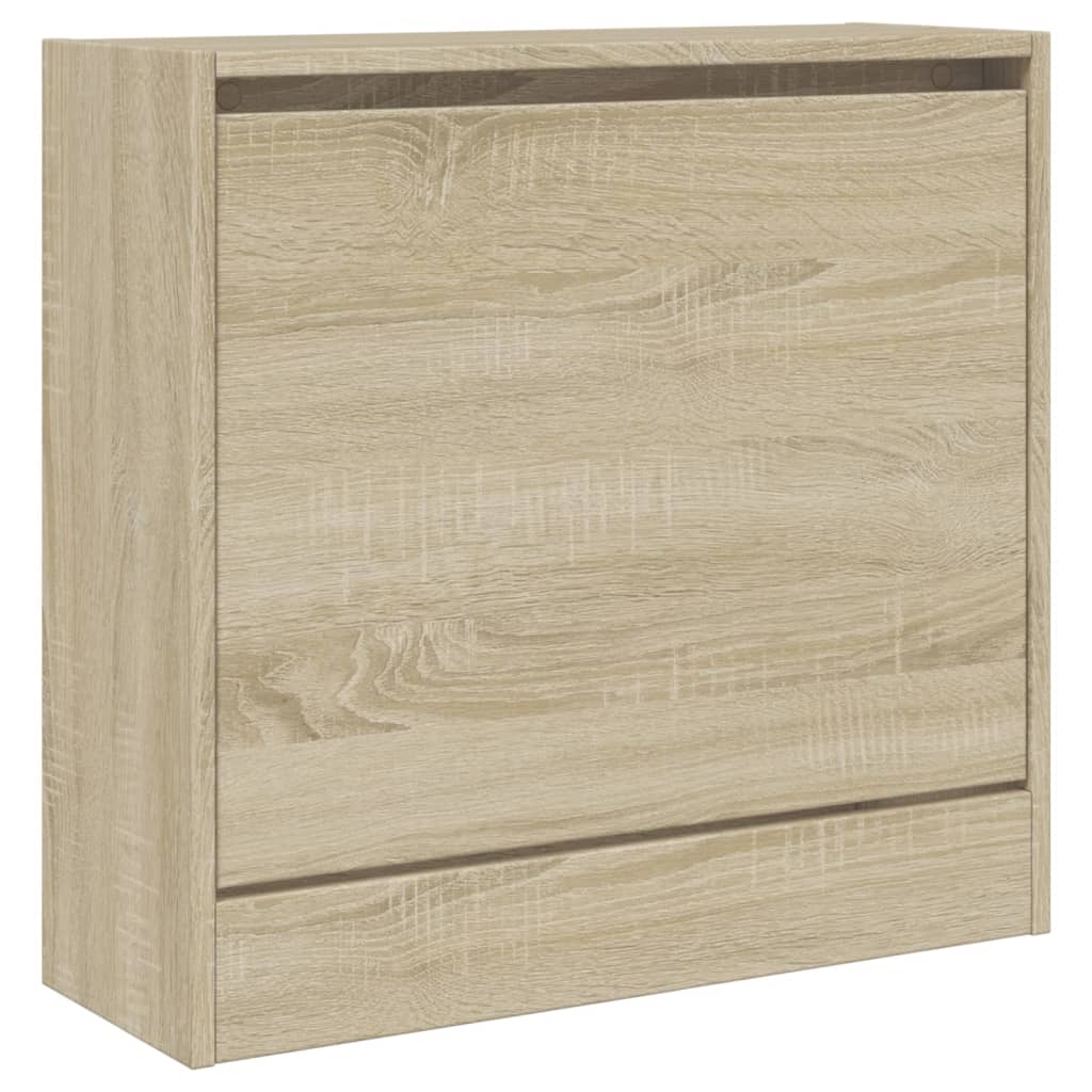 botník, výklopný, kompozitní dřevo, 57x60x21 cm, dub sonoma, BB20260034