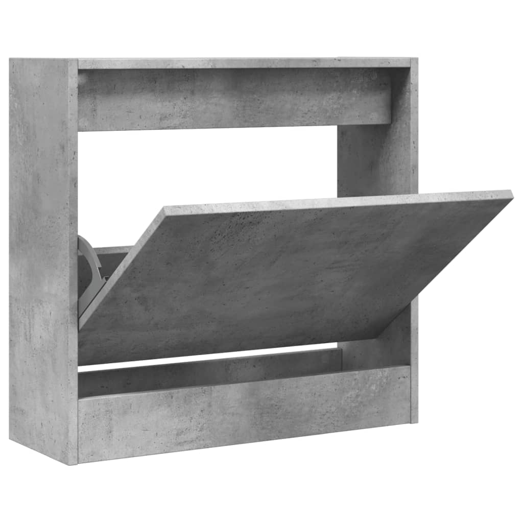 botník, výklopný, kompozitní dřevo, 57x60x21 cm, beton šedá, BB20260034