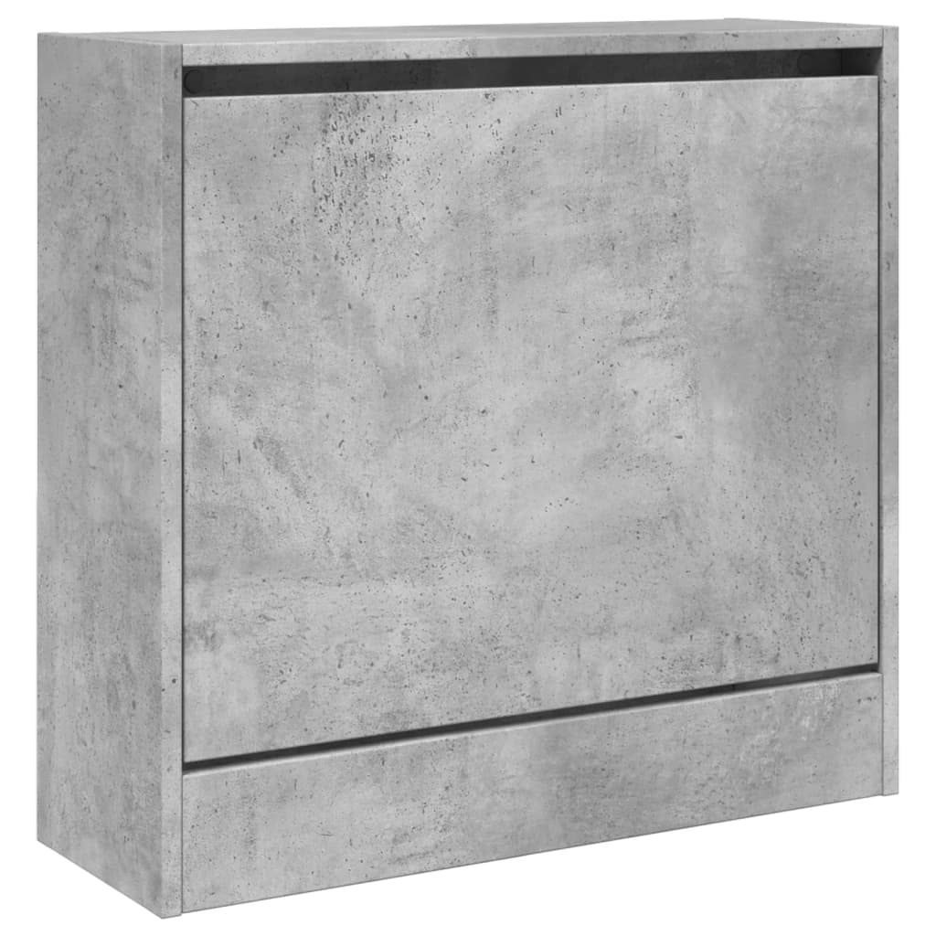 botník, výklopný, kompozitní dřevo, 57x60x21 cm, beton šedá, BB20260034