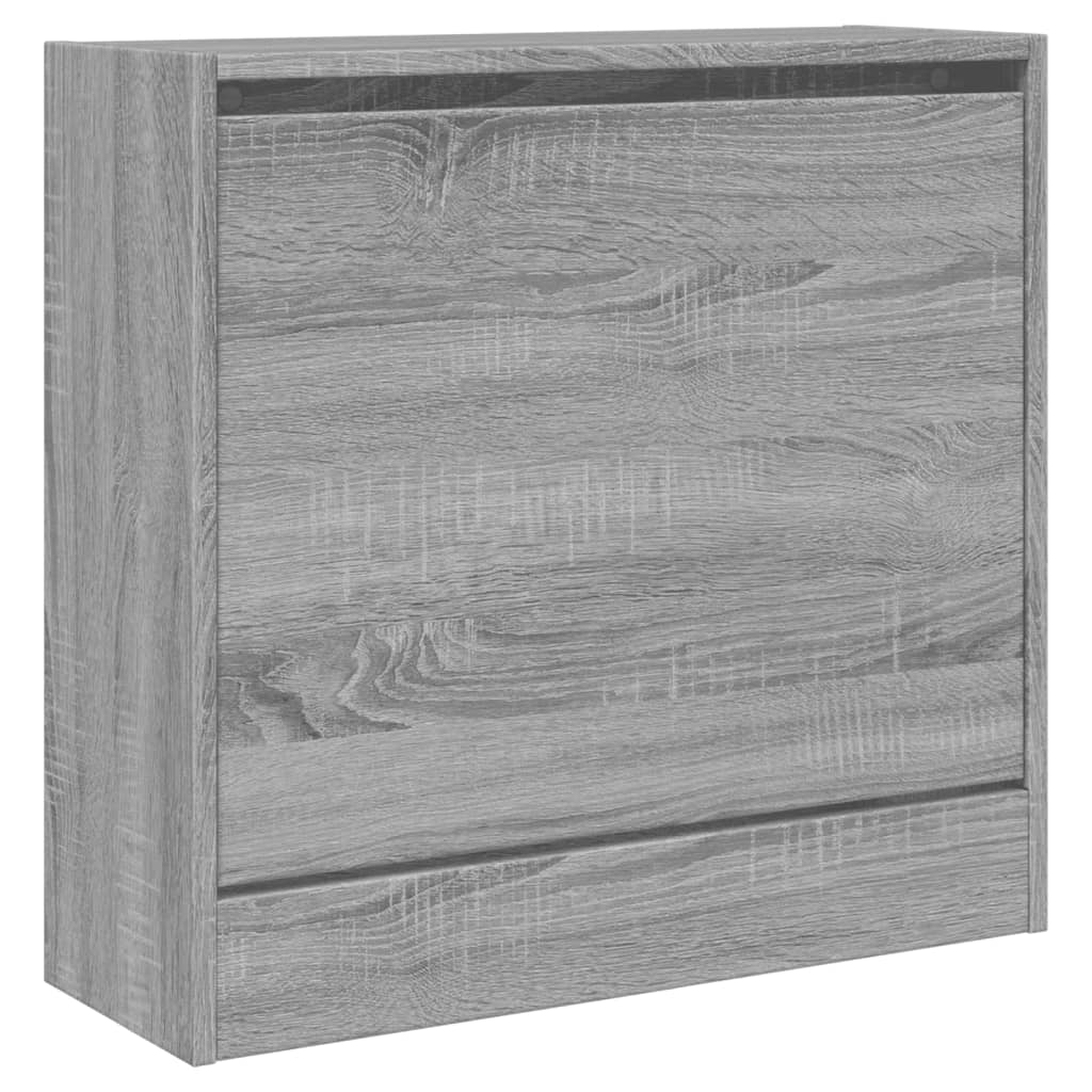 botník, výklopný, kompozitní dřevo, 57x60x21 cm, šedá sonoma, BB20260034