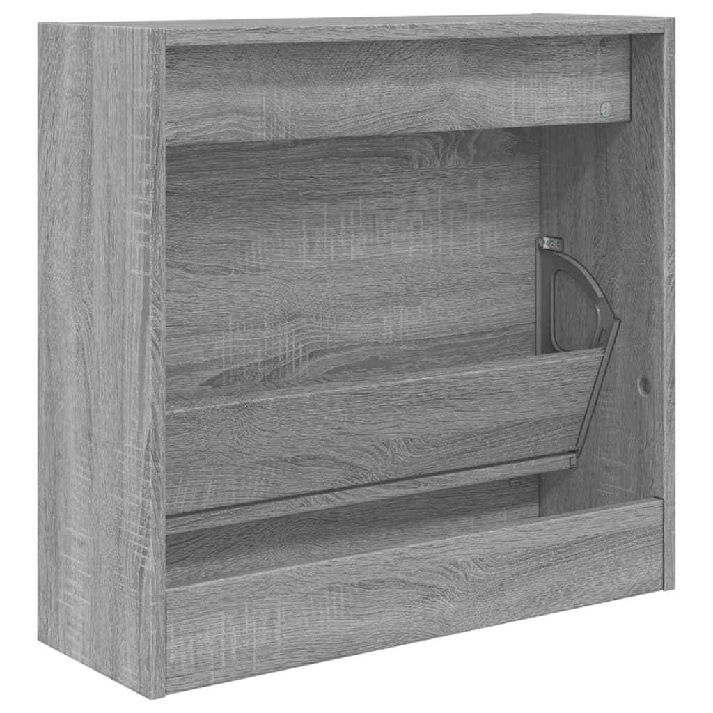 botník, výklopný, kompozitní dřevo, 57x60x21 cm, šedá sonoma, BB20260034