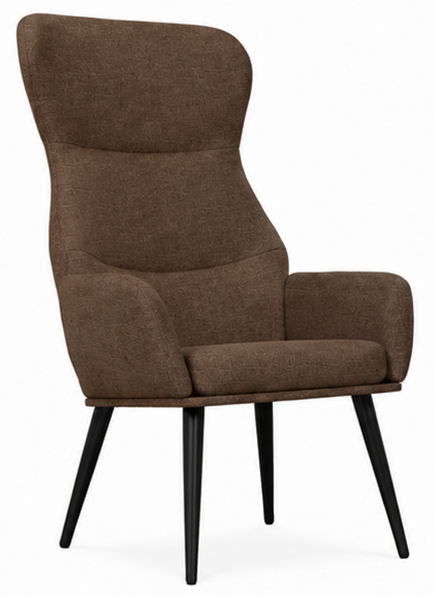 relaxační křeslo, odpočinkové, dřevo/kov/textil, 96x68x79 cm, nohy černé/taupe, KR20260062