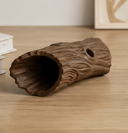 váza, tvar stromu, plast, 15x5,5 cm, hnědá, VD20260001