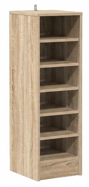 skříňka na boty, botník, 6 polic, dřevo, 92x36x32 cm, dub sonoma, BB20260074