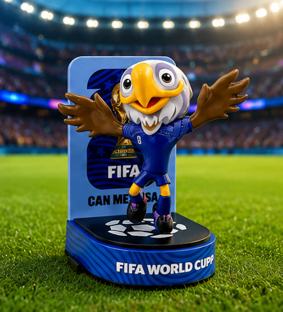 figurka, Clutch, oficiální maskot FIFA MS 2026, výška 6 cm, plast, originál barvy, SF20260006