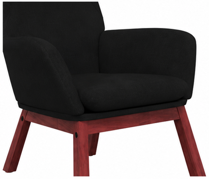 relaxační křeslo, odpočinkové, masivní kaučukovník/kov/textil, 95x76x71 cm, nohy tmavé/černá, KR20260083