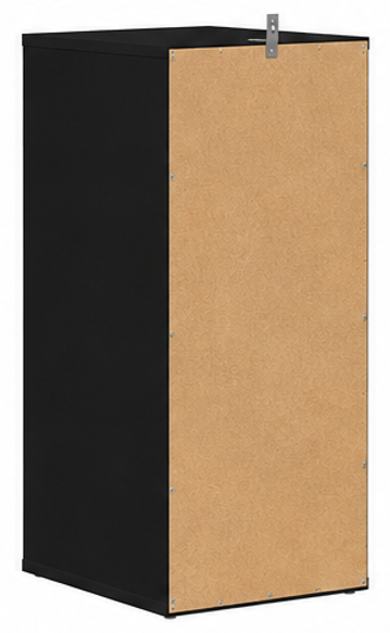 skříňka na boty, botník, 5 polic, dřevo, 72x36x32 cm, černá, BB20260070