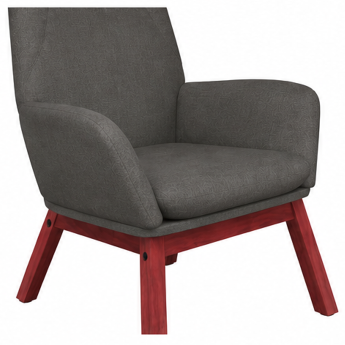 relaxační křeslo, odpočinkové, masivní kaučukovník/kov/textil, 95x76x71 cm, nohy tmavé/tmavě šedá, KR20260082