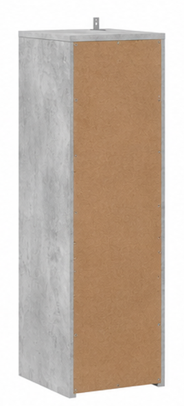 skříňka na boty, botník, 6 polic, dřevo, 92x36x32 cm, beton šedá, BB20260075