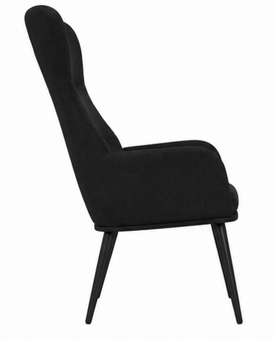 relaxační křeslo, odpočinkové, dřevo/kov/textil, 96x68x79 cm, nohy černé/černá, KR20260060