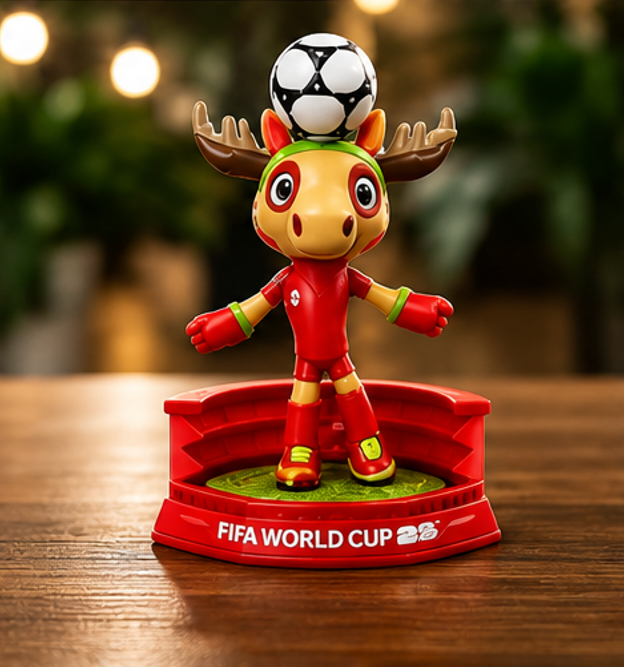 figurka, Maple, Zayu a Clutch, oficiální maskoti FIFA MS 2026, sada 3 ks, výška 6 cm, plast, originál barvy, SF20260005