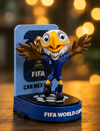 figurka, Clutch, oficiální maskot FIFA MS 2026, výška 6 cm, plast, originál barvy, SF20260006