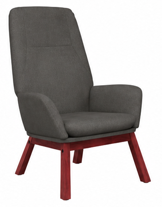relaxační křeslo, odpočinkové, masivní kaučukovník/kov/textil, 95x76x71 cm, nohy tmavé/tmavě šedá, KR20260082