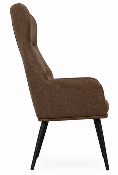 relaxační křeslo, odpočinkové, dřevo/kov/textil, 96x68x79 cm, nohy černé/taupe, KR20260062
