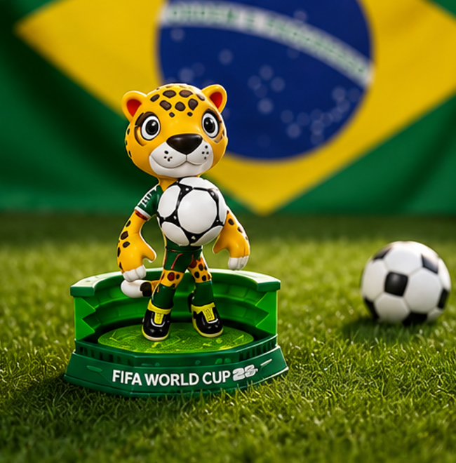 figurka, Maple, Zayu a Clutch, oficiální maskoti FIFA MS 2026, sada 3 ks, výška 6 cm, plast, originál barvy, SF20260005