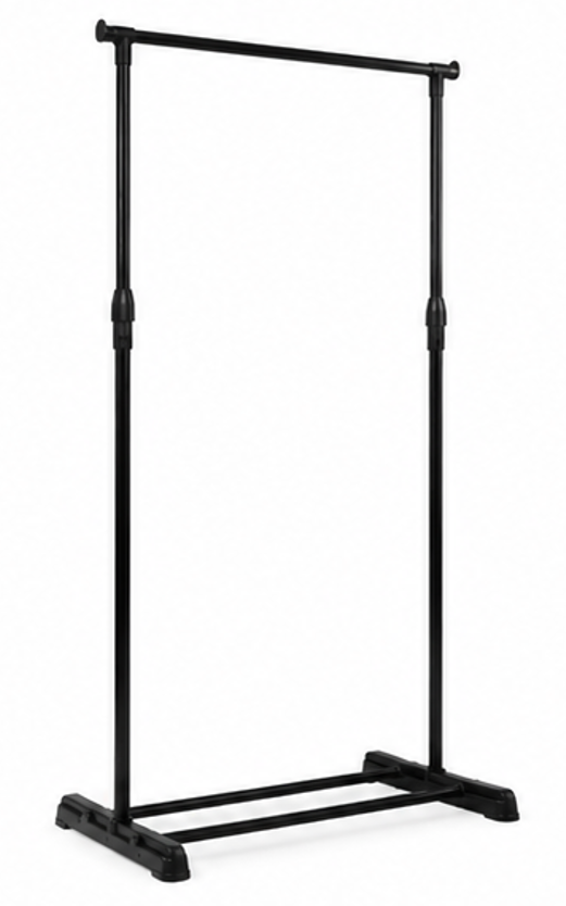 věšák, stojan na oblečení, skládací, kov/plast, 120x60x38 cm, černá, TK20260043