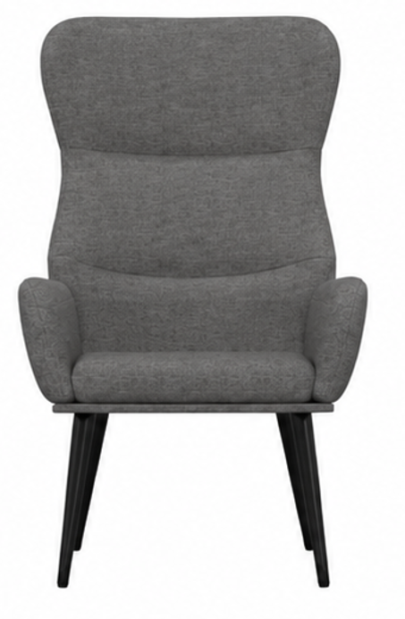 relaxační křeslo, odpočinkové, dřevo/kov/textil, 96x68x79 cm, nohy černé/světle šedá, KR20260055
