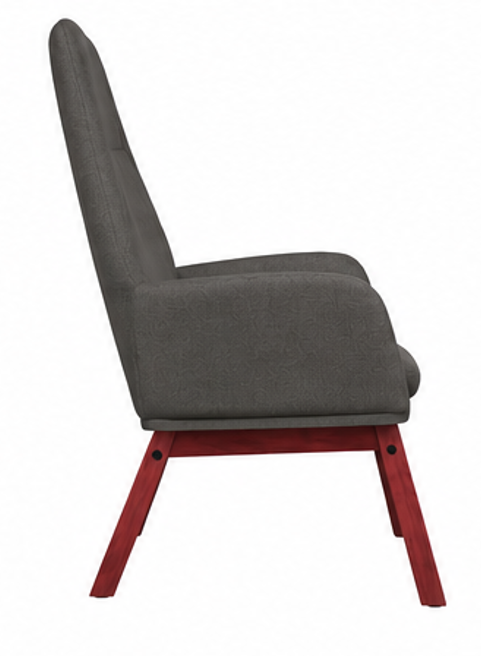 relaxační křeslo, odpočinkové, masivní kaučukovník/kov/textil, 95x76x71 cm, nohy tmavé/tmavě šedá, KR20260082