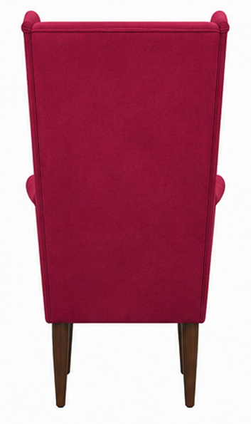 relaxační křeslo, ušák, odpočinkové, dřevo/kov/samet, 102x78x66 cm, nohy tmavé/vínová, KR20260074
