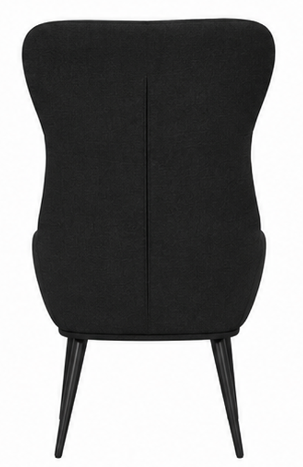 relaxační křeslo, odpočinkové, dřevo/kov/textil, 96x68x79 cm, nohy černé/černá, KR20260060