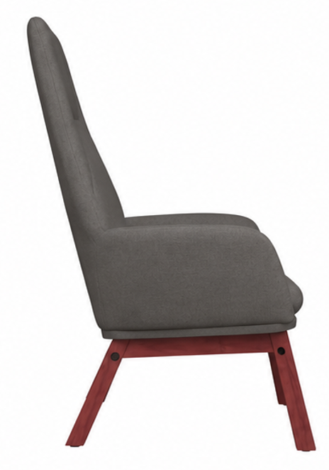 relaxační křeslo, odpočinkové, masivní kaučukovník/kov/textil, 95x76x71 cm, nohy tmavé/světle šedá, KR20260081