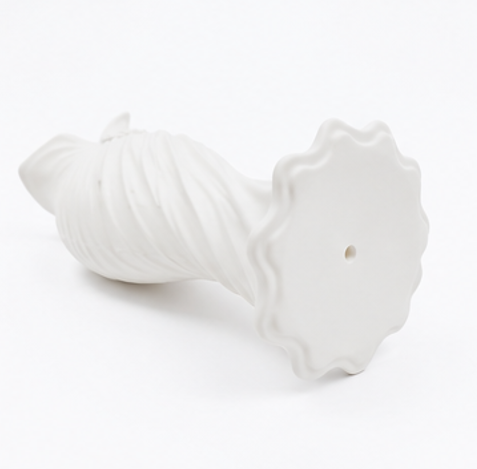 váza, styl půvab, plast, 12x4x4 cm, bílá, VD0260022