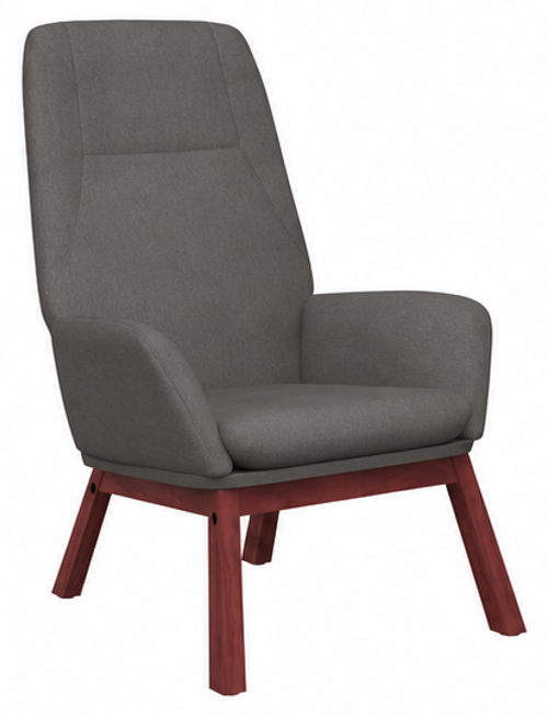 relaxační křeslo, odpočinkové, masivní kaučukovník/kov/textil, 95x76x71 cm, nohy tmavé/světle šedá, KR20260081