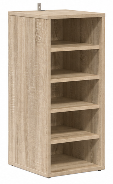 skříňka na boty, botník, 5 polic, dřevo, 72x36x32 cm, dub sonoma, BB20260071