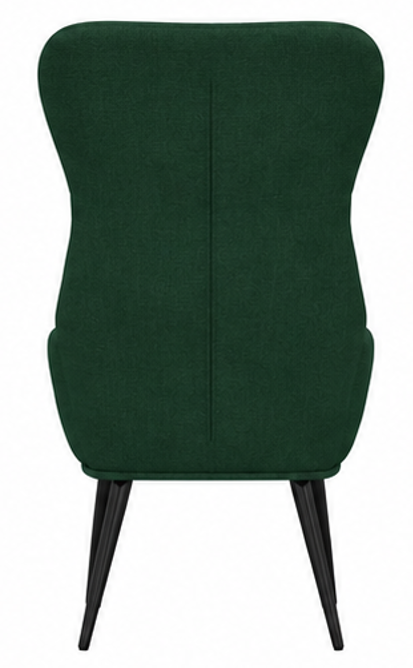 relaxační křeslo, odpočinkové, dřevo/kov/textil, 96x68x79 cm, nohy černé/tmavě zelená, KR20260059