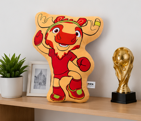 polštář, dekorativní, maskot MS 2026 Maple, 60x40 cm, polyester/látka, tématika MS 2026, PD20260004