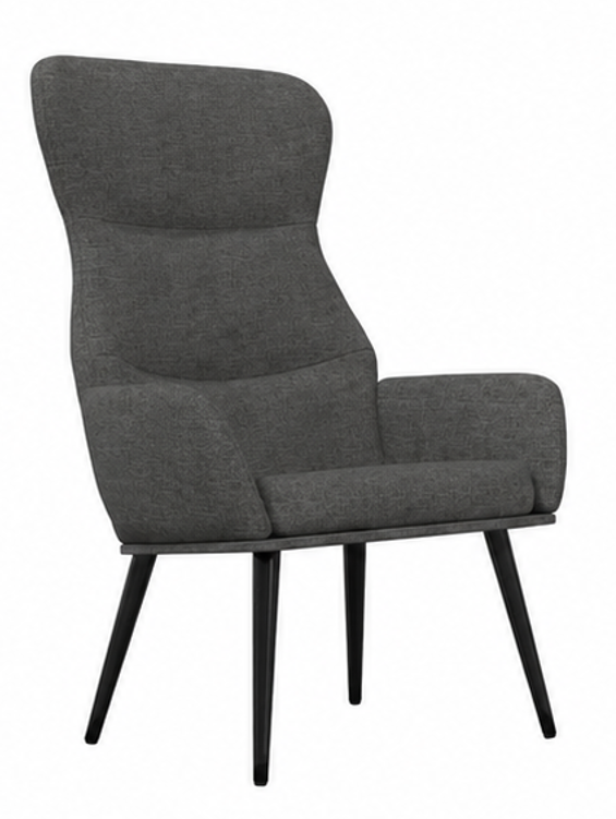 relaxační křeslo, odpočinkové, dřevo/kov/textil, 96x68x79 cm, nohy černé/tmavě šedá, KR20260056