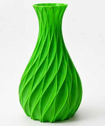 váza, styl moderní, plast, 14x7,6x7,6 cm, zelená, VD0260012