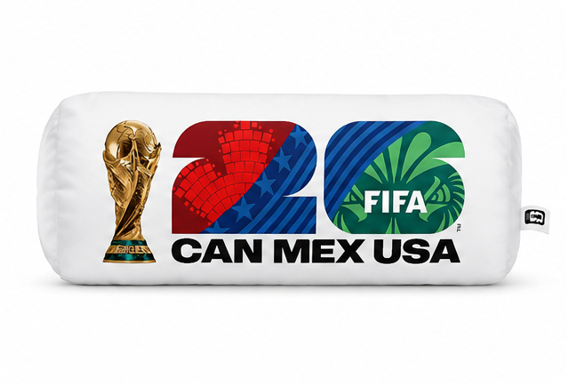 polštář, dekorativní, tvar obdélník, motiv WORLD CUP 2026, 24x55x10 cm, polyester/akryl/látka, tématika MS 2026, PD20260003