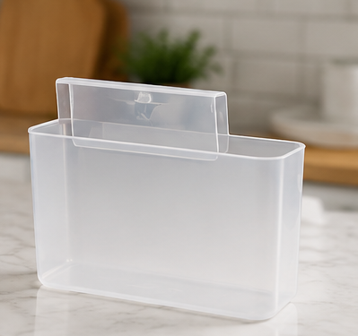 polička na potraviny, úložný box, plast, 6,5x12x4,5 cm, průhledná, DP20260004