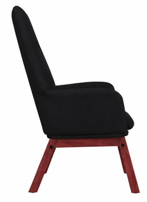 relaxační křeslo, odpočinkové, masivní kaučukovník/kov/textil, 95x76x71 cm, nohy tmavé/černá, KR20260083