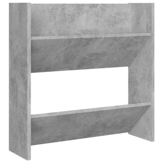 botník, závěsný, 2 patra, kompozitní dřevo, 60x60x18 cm, beton šedá, BB20260030